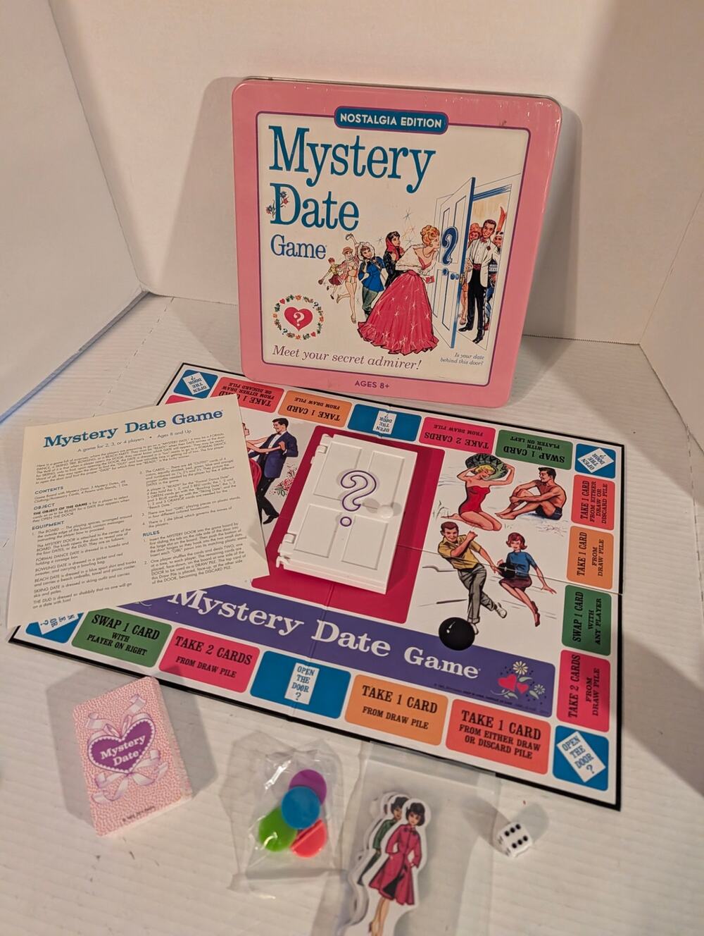 Mystery Date Game Nostalgia Edition Classic Board Game Complete Tin Box